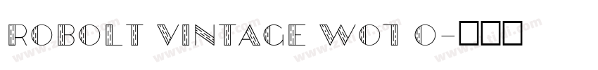 Robolt Vintage W01 O字体转换